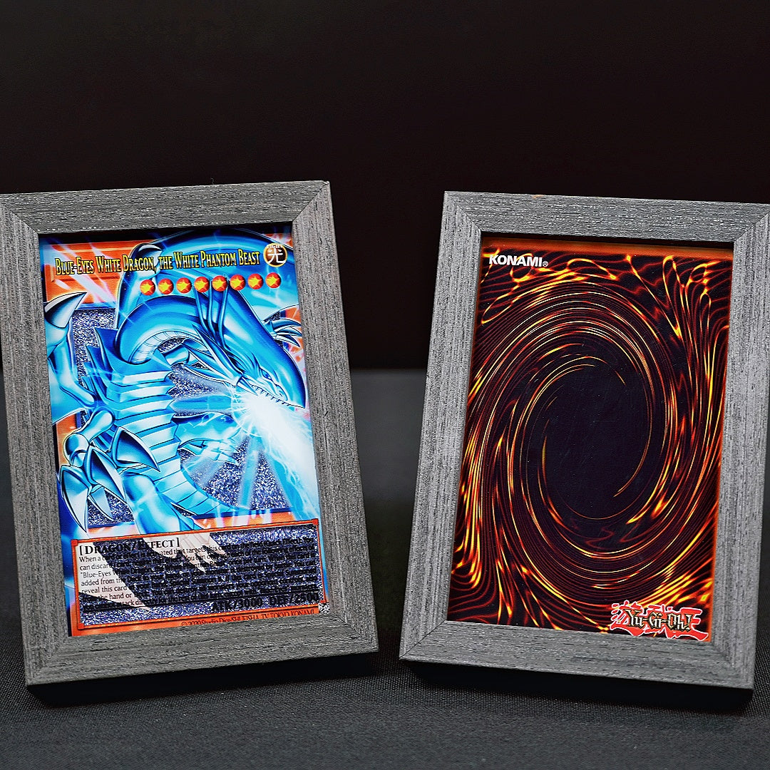 BLUE EVES WHITE DRAGON THE WHITE PHANTON BEAST Card Quicksand Photo Frame